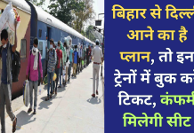 बिहार से दिल्ली आने का है प्लान, तो इन ट्रेनों में बुक करें टिकट, कंफर्म मिलेगी सीट, जानें शेड्यूल