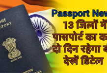 Passport News: 13 जिलों में पासपोर्ट का काम दो दिन रहेगा बंद, देखें डिटेल