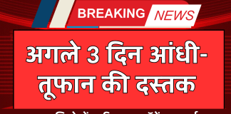 Weather Update: मौसम विभाग ने अगले तीन दिन आंधी और बारिश को लेकर जारी किया येलो अलर्ट