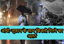 Weather News: आज कई जिलों में आंधी-तूफान के साथ बिजली गिरने का अलर्ट