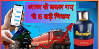 Rule Change From Today! क्रेडिट कार्ड, LPG दाम से UPI तक… आज से बदल गए ये 7 बड़े नियम, जाने किस पर होगा असर Rule Change From Today! क्रेडिट कार्ड, LPG दाम से UPI तक... आज से बदल गए ये 7 बड़े नियम, जाने किस पर होगा असर