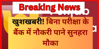 PNB Recruitment 2025 : बिना परीक्षा के बैंक में नौकरी पाने सुनहरा मौका! 64,480 रुपये वेतन, सीधा लिंक से करे अप्लाई PNB Recruitment 2025 : बिना परीक्षा के बैंक में नौकरी पाने सुनहरा मौका! 64,480 रुपये वेतन, सीधा लिंक से करे अप्लाई