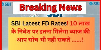 SBI Latest FD Rates : 10 लाख के निवेश पर कितना ब्याज मिलेगा? देखें पूरा गणित SBI Latest FD Rates : 10 लाख के निवेश पर कितना ब्याज मिलेगा? देखें पूरा गणित
