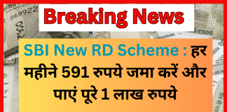 SBI New RD Scheme : हर महीने 591 रुपये जमा करें और पाएं पूरे 1 लाख रुपये, यहां जानें RD की जानकारी SBI New RD Scheme : हर महीने 591 रुपये जमा करें और पाएं पूरे 1 लाख रुपये, यहां जानें RD की जानकारी