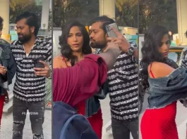 Poonam Pandey Viral Video : 'ये उदित नारायण की बुआ का बेटा है', पूनम पांडे ने जबरन किया किस; फैन का वीडियो वायरल