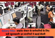Salary Hike : प्राइवेट सेक्टर के कर्मचारियों के लिए बड़ी खुशखबरी! इन कंपनियों ने बढाई सैलरी, फटाफट चेक करे Salary Hike : प्राइवेट सेक्टर के कर्मचारियों के लिए बड़ी खुशखबरी! इन कंपनियों ने बढाई सैलरी