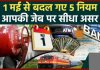 Rule Change : आज से ATM से लेकर LPG तक में बदलाव, 5 नियमों का आपकी जेब पर पड़ेगा सीधा असर Rule Change : आज से ATM से लेकर LPG तक में बदलाव, 5 नियमों का आपकी जेब पर पड़ेगा सीधा असर
