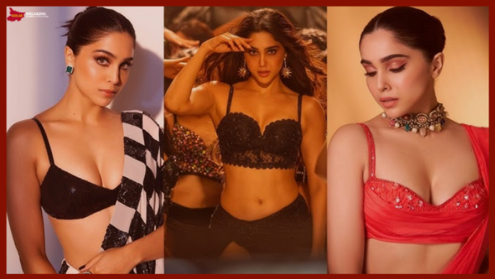Sharvari Wagh : Last year she gave a 100 crore film, today the actress was seen in public wearing a bra, her toned figure was clearly visible Sharvari Wagh : Last year she gave a 100 crore film, today the actress was seen in public wearing a bra, her toned figure was clearly visible