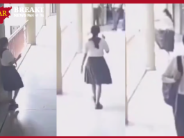 Video of suicide of a 10th class student in Ahmedabad: She came out of the class swinging the key ring, jumped from the fourth floor lobby