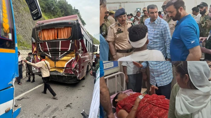Amarnath Yatra 2025: Brakes of a bus going on Amarnath Yatra failed, collided with 4 buses, 36 devotees injured Amarnath Yatra 2025: Brakes of a bus going on Amarnath Yatra failed, collided with 4 buses, 36 devotees injured